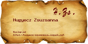 Hugyecz Zsuzsanna névjegykártya
